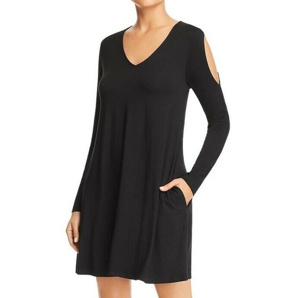 Robert Michaels L Black Mini Dress NWT AY61
